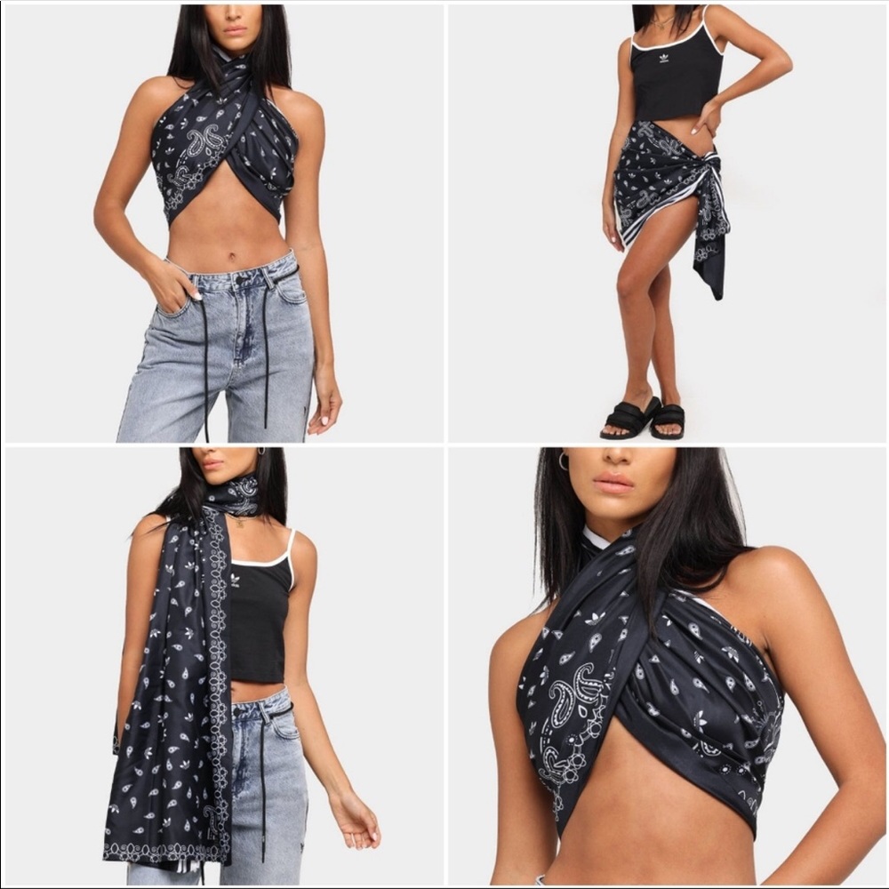 Rare Limited♠️ Edition Adidas Trefoil  Scarf Wrap!!NWT